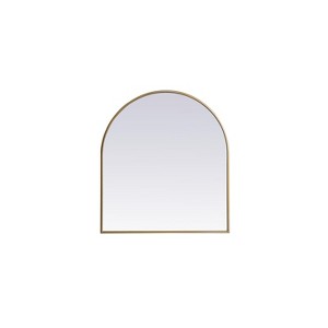 Elegant Lighting Metal Frame Arch Mirror 27x30 Inch in Brass - 1 of 4