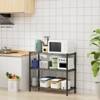 VYNXARIA 36" 3-Tier Heavy-Duty Black Wire Shelf - 350 lbs Capacity, Rust-Resistant Storage Rack for Kitchen, Laundry, and Garage - 3 of 4