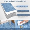 Washable Scalloped Rug 8x10 Blue – Soft Low Pile Non-Slip Carpet for Living Room, Bedroom, Dining Room, Nursery, Farmhouse, Stain-Resistant - 4 of 4