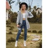 Clearlove Long Sleeve Coat Women's Cardigan Jacket Knitted Solid Color Open Stitch Loose Fit Mid-length Soft Casual Perfect for Spring Fall - 4 of 4