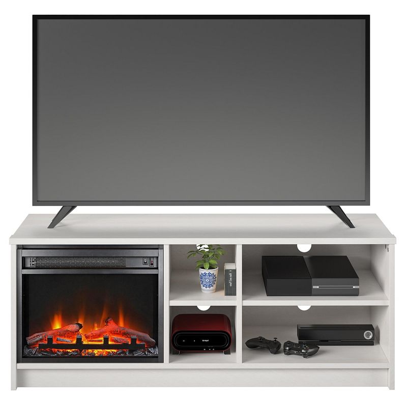 Ameriwood Home Noble Asymmetrical 55" TV Stand with Electric Fireplace Insert, 4 of 5