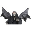 Northlight 5.25' Sonic Skeletal Reaper with Wings and Red Eyes Halloween Decoration - Black/Red - 2 of 3
