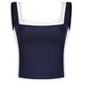 INSPIRE CHIC Women's Sleeveless Square Neck Crop Color Block Sports Summer Tank Top - 2 of 4