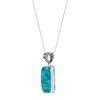 Silpada 'Bright Seas’ Sterling Silver Mohave Turquoise Pendant Necklace, 18” - 2 of 4
