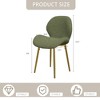 NicBex Set of 2 Velvet Dining Chair with Metal Legs and Comfortable Backrest,Upholstered Armless Chairs for Kitchen,Living Room - 3 of 4