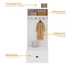 Famapy White Hall Tree Shelf Rack Shoe Storage Coat Organizer Cabinet - 4 of 4