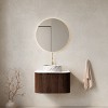 Dexmalle Wall-Mounted Floating Curved Edges Striped Bathroom Storage Cabinet - 2 of 4