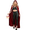 HalloweenCostumes.com  Women Women's Velvet Riding Hood Cape, White/Red - 3 of 3