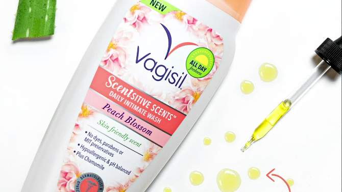 Vagisil Sensitive Scents Daily Intimate Feminine Wash - Peach Blossom - 12oz, 2 of 10, play video