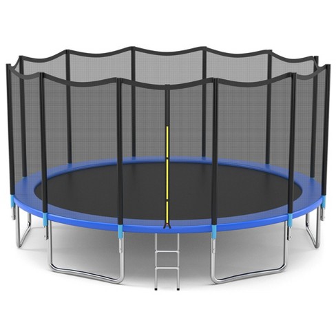 Costway 8/10/12/14/15/16 Trampoline Bounce Combo W/safety Closure Net Ladder Target