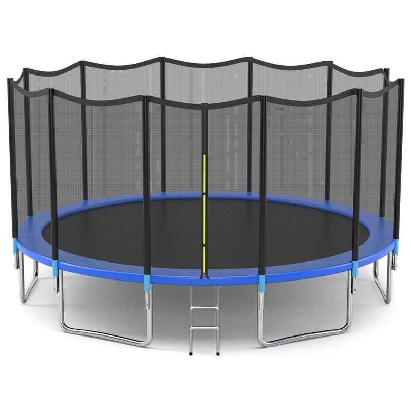 Costway 8/10/12/14/15/16 FT Outdoor Trampoline Bounce Combo W/Safety Closure Net Ladder, 1 of 10