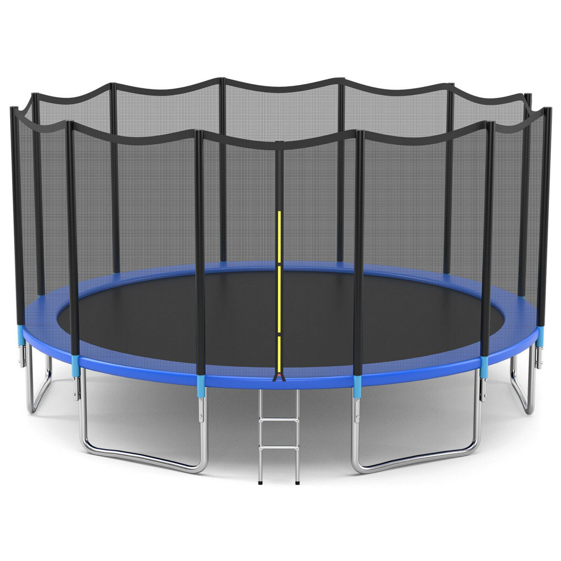 Costway 16 FT Outdoor Trampoline Bounce Combo W/Safety Closure Net Ladder