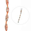 Crystal Lane DIY Glass Barral Blue and Orange Marble Mix 7" Designer Bead Strand - 4 of 4