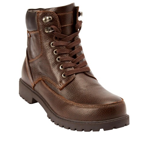 Mens wide hotsell leather boots