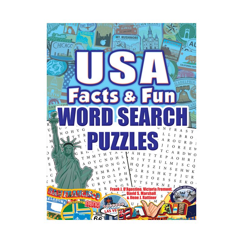 USA Facts & Fun Word Search Puzzles - (Dover Puzzle Games) by  Frank J D'Agostino & Victoria Fremont & David Marshall & Ilene J Rattiner (Paperback), 1 of 2