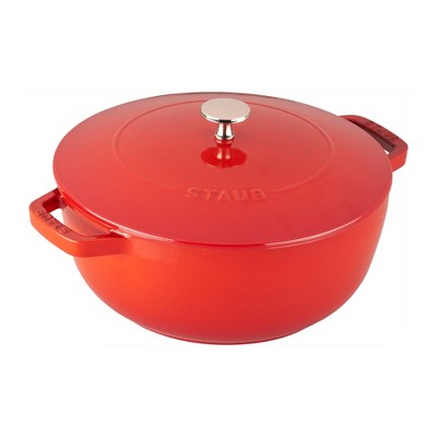  Staub Cast Iron Oval Cocotte, Dutch Oven, 5.75-quart, serves  5-6, Made in France, White: Home & Kitchen