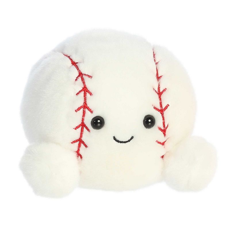 Aurora Mini Slugger Baseball Palm Pals Adorable Stuffed Animal White 4", 2 of 6