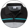 Gioberti Men's Single Stripe Polo Shirt With Pocket - Black Collar - 3 of 3