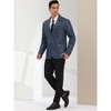 INSPIRE CHIC Men's Faux Leather Slim Fit Notched Lapel Sports Coat - 4 of 4