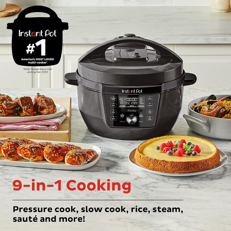 Instant Pot RIO Wide Plus, 7.5 Quarts, Quiet Steam Release, 9-in-1 Electric Multi-Cooker, Pressure Cooker, Slow Cooker, Rice Cooker & More XL, 5 of 9