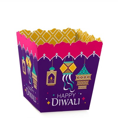 Big Dot of Happiness Happy Diwali - Party Mini Favor Boxes - Festival of Lights Party Treat Candy Boxes - Set of 12