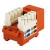 Monoprice Cat6 Punch Down Keystone Jack for 22-24AWG Solid Wire, Orange - 2 of 4
