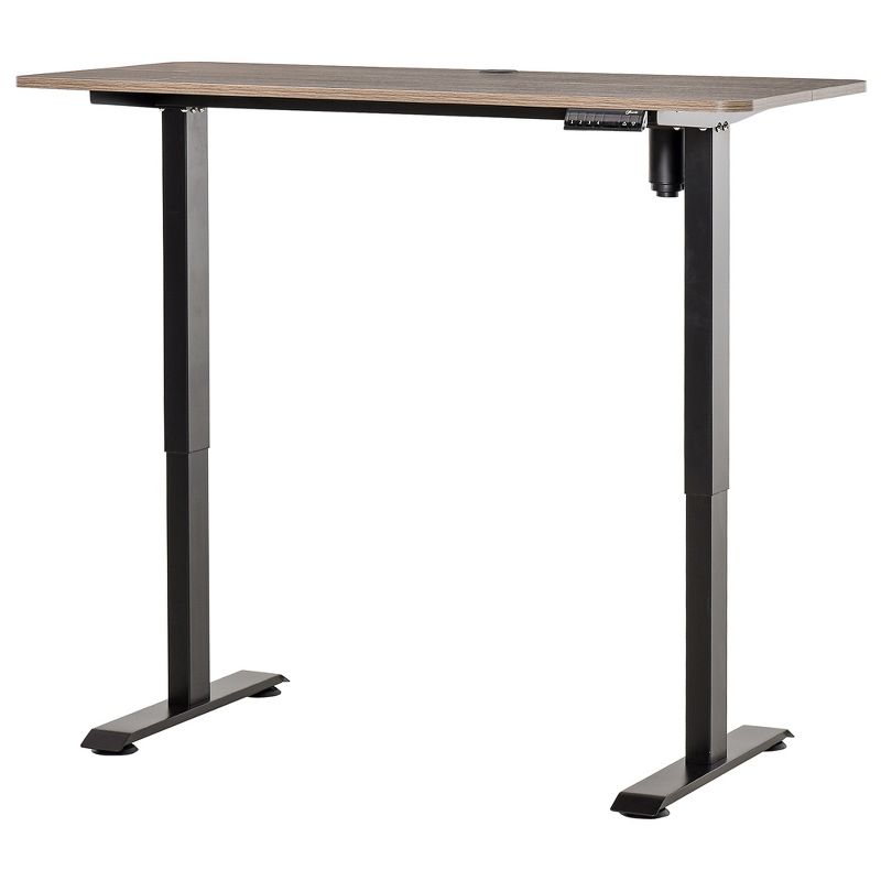 Vinsetto Electric Height Adjustable Standing Desk with 48" Desktop, 4 Memory Button Control and Anti-Collision System, Teak/Black, 4 of 7