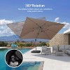 PURPLE LEAF Deluxe Aluminum Outdoor Patio Umbrella Square Cantilever Umbrellas - 4 of 4