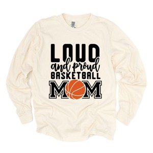 Simply Sage Market Loud And Proud Basketball Mom Garment Dyed Long Sleeve - 1 of 4