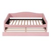 HomeRoots Pink Tufted Boucle Twin Day Bed With LED Lighting And Trundle And USB - 4 of 4