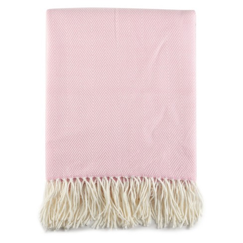 Pink tassel throw new arrivals