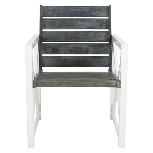 Irina Armchair 2pk White Frame With Ash Gray Seat Safavieh Target