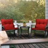 Kozyard 3 Piece Outdoor Patio Set With Cushions-Rocking Chair for Balcony, Lawn and Porch - 3 of 4