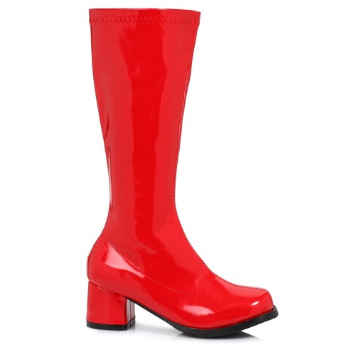 Red fancy store dress boots