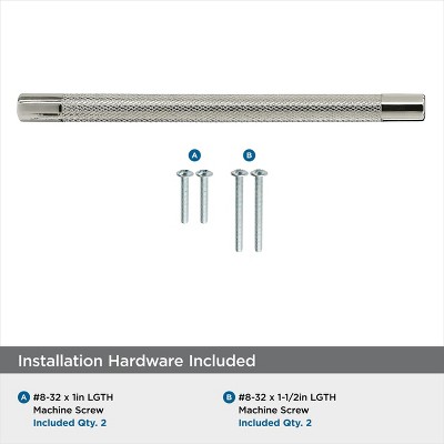 Polished Nickel 8-Inch Modern Industrial Bar Pull