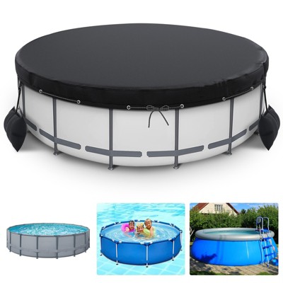 Akefit Inflatable Pool Cover Black Waterproof Outdoor Heavy-Duty Protective