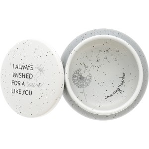 Pavilion Gift Company - I Always Wished For A Teacher Like You Keepsake Stoneware Jewelry Box Gift for Teacher - 1 of 4