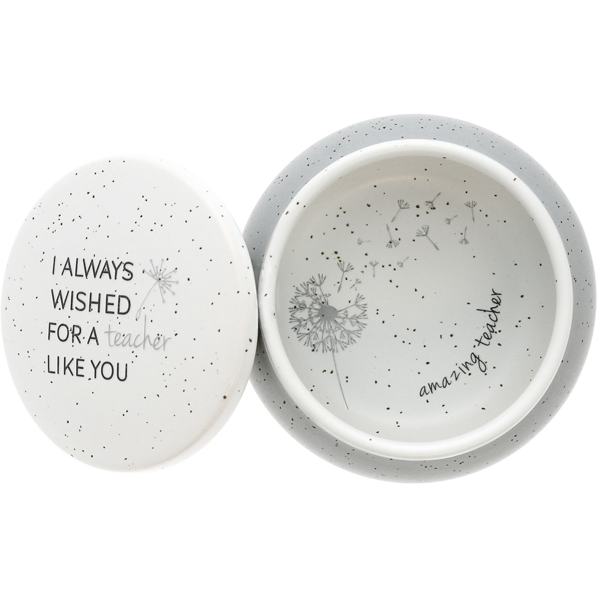 Pavilion Gift Company - I Always Wished For A Teacher Like You Keepsake Stoneware Jewelry Box Gift for Teacher