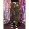 INSPIRE CHIC Men's Elastic Waist Nightwear Club Shiny Sequins Joggers - 2 of 4