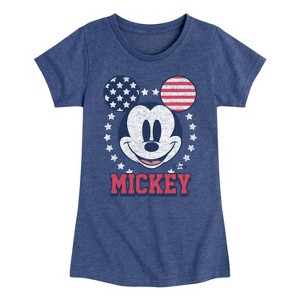Girls' - Disney - Americana Fitted Short Sleeve Graphic T-Shirt - 1 of 4