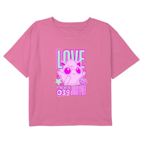 Girl's Pokemon Eevee Face Graphic Tee Light Pink Large 