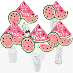 Big Dot Of Happiness 1st Birthday One In A Melon Dessert Cupcake Toppers Fruit First Birthday Party Clear Treat Picks Set Of 24 Target
