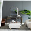 FONTOI Arched Accent Wall Mirror Gold Metal Frame Decorative Modern Home Accent for Bathroom Bedroom or Entryway, Gold, 24"*1"*36" - 2 of 4
