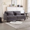 VASIP Mid-century Modern Chenille Loveseat, Brown Wooden Feet Upholstered Sofa for Living Room and Bedroom(Beige) - 2 of 4