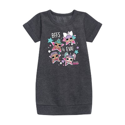 - LOL Surprise! - BFFS 4 EVA Graphic Short Sleeve Fleece Dress