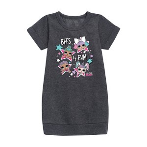 - LOL Surprise! - BFFS 4 EVA Graphic Short Sleeve Fleece Dress - 1 of 3