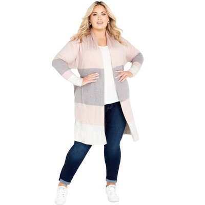 Avenue Women's Plus Size Keelyn Colorblock Cardigan