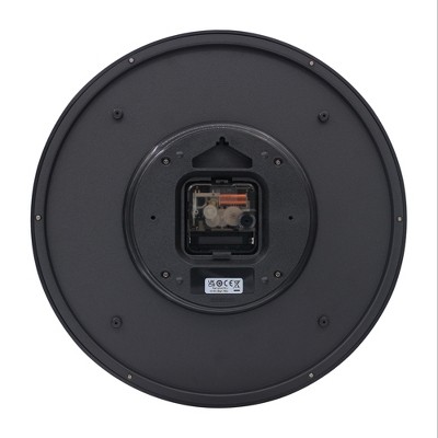 Seiko 12" Black Heritage Design Watch Dial Wall Clock