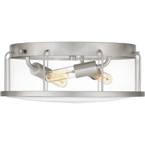 Quoizel Lighting Ludlow 3 - Light Flush Mount in  Brushed Nickel - 1 of 3