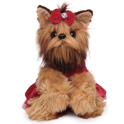 Bearington Yuletide Yorkie Stuffed Dog, 13 Inch Christmas Stuffed Animals for Kids